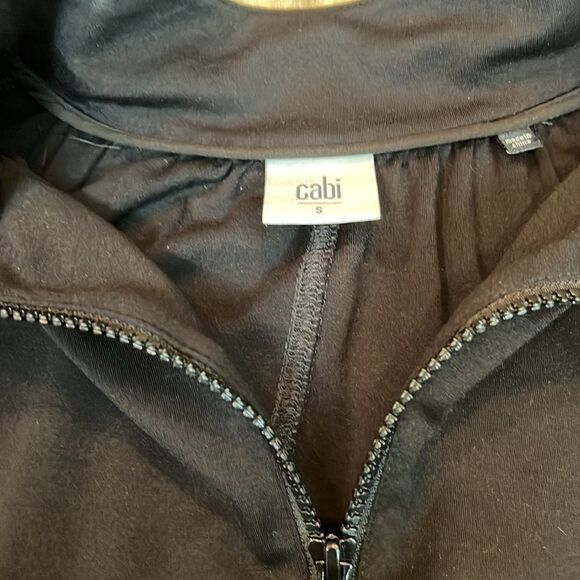 Cabi zip lightweight bomber jacket sweatshirt size small puff sleeves - Picture 4 of 9